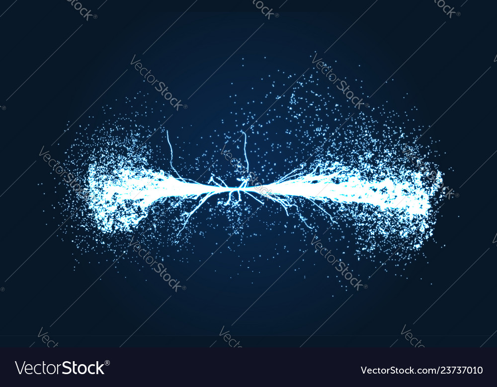 Electricity lighting effects array dynamic vector image Electricity lighting effects array dynamic