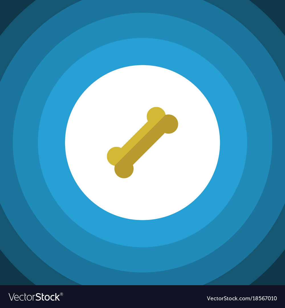 Isolated bone flat icon osseous element
