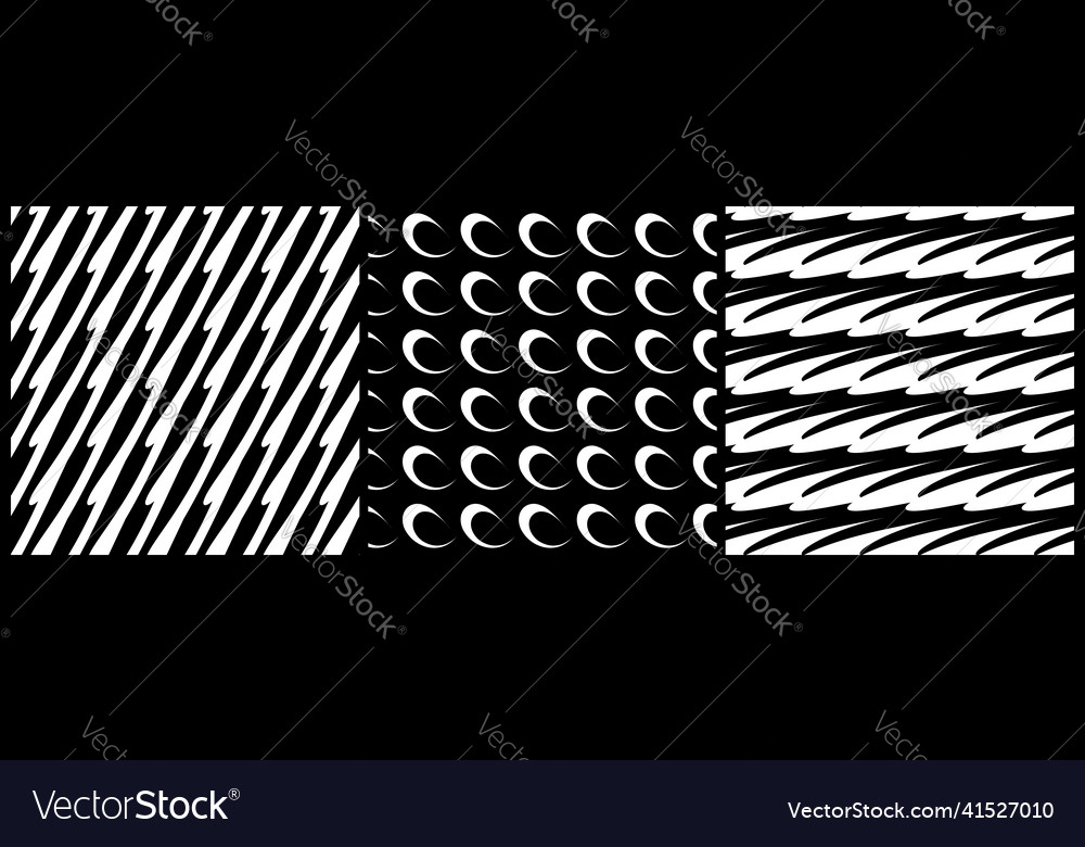 Set of 3 seamless pattern texture vector image Set of 3 seamless pattern texture