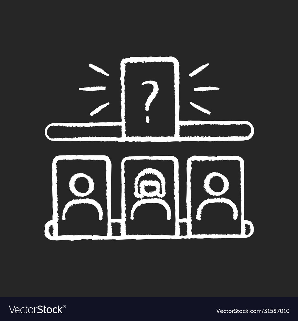 Storytelling game chalk white icon on black vector image Storytelling game chalk white icon on black
