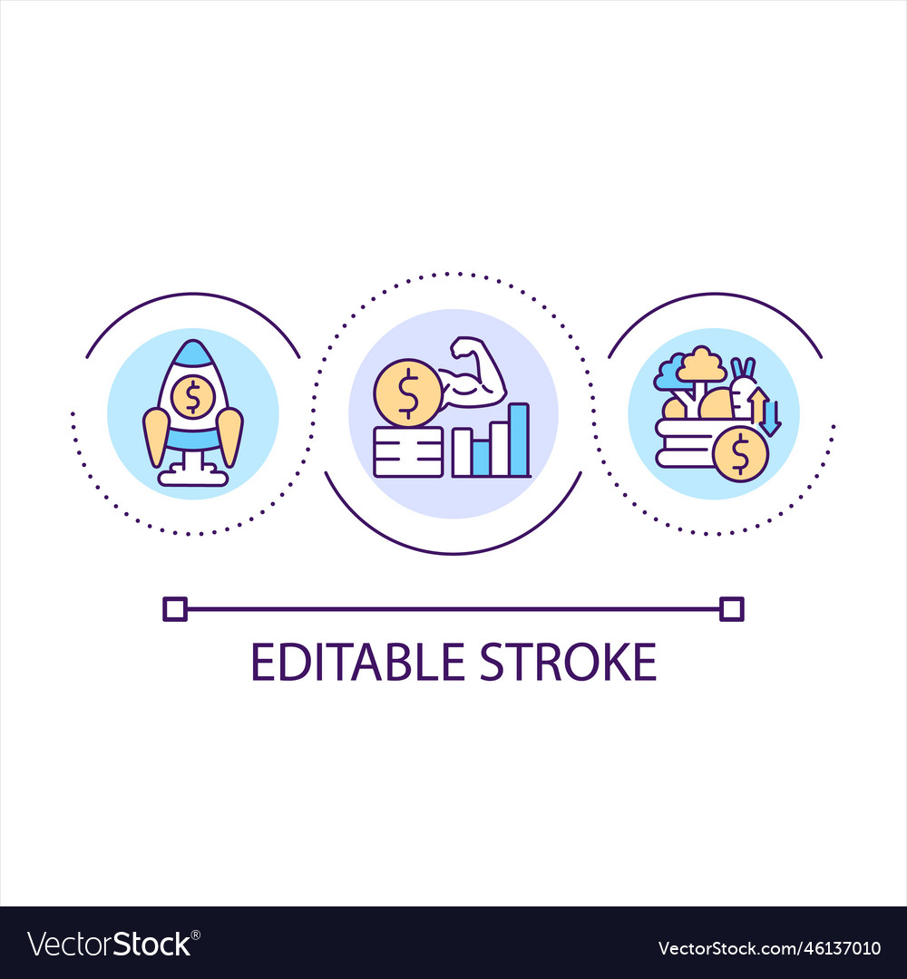 Strong strategy of business development loop vector image Strong strategy of business development loop