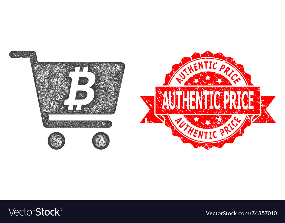 Textured authentic price seal and net bitcoin