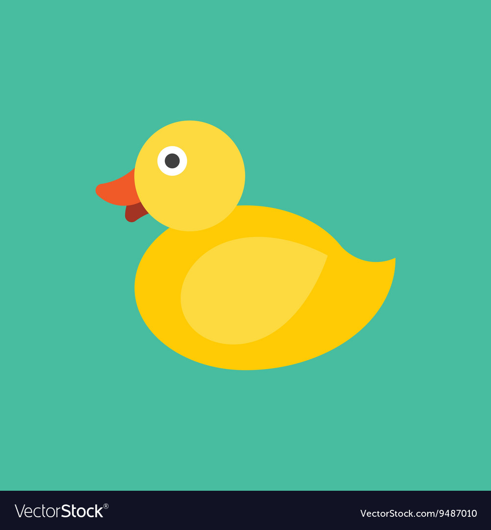 Yellow duck icon animal