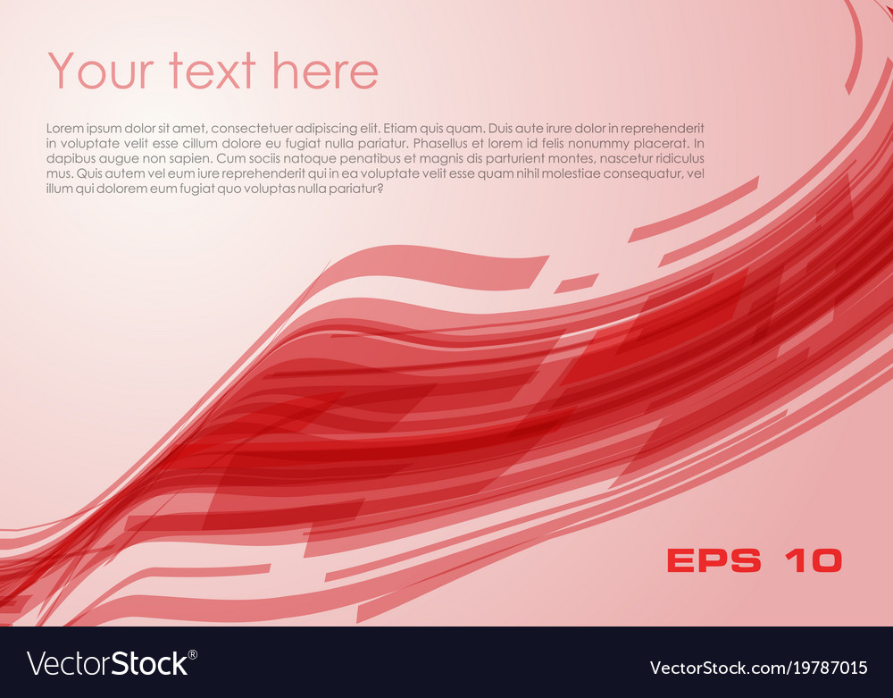 Abstract wave rectangle background in red color