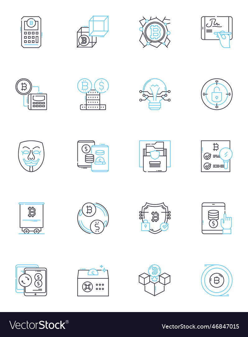Artificial measures linear icons set robotics