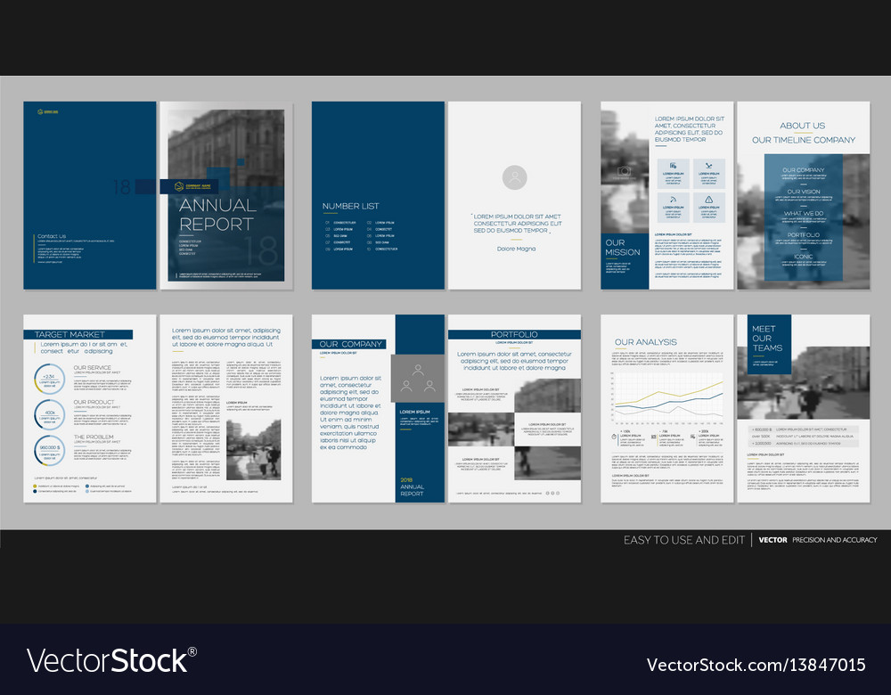 Annual Report Template Free from cdn1.vectorstock.com