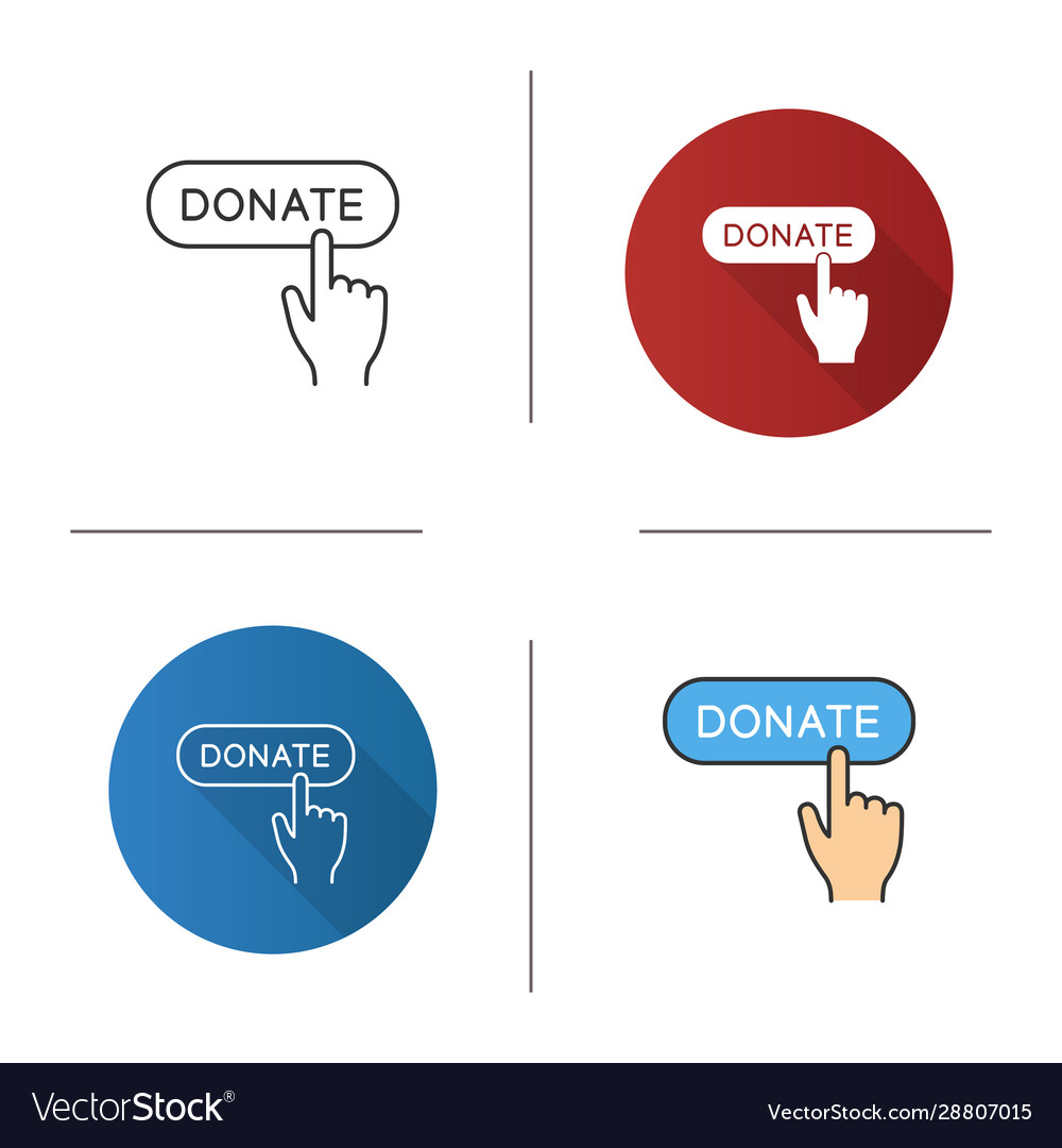 Donate button click icon