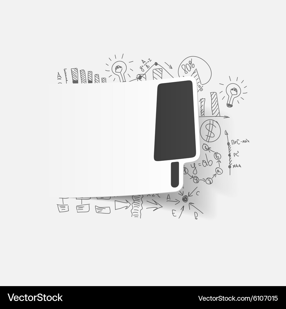Drawing business formulas ice Royalty Free Vector Image