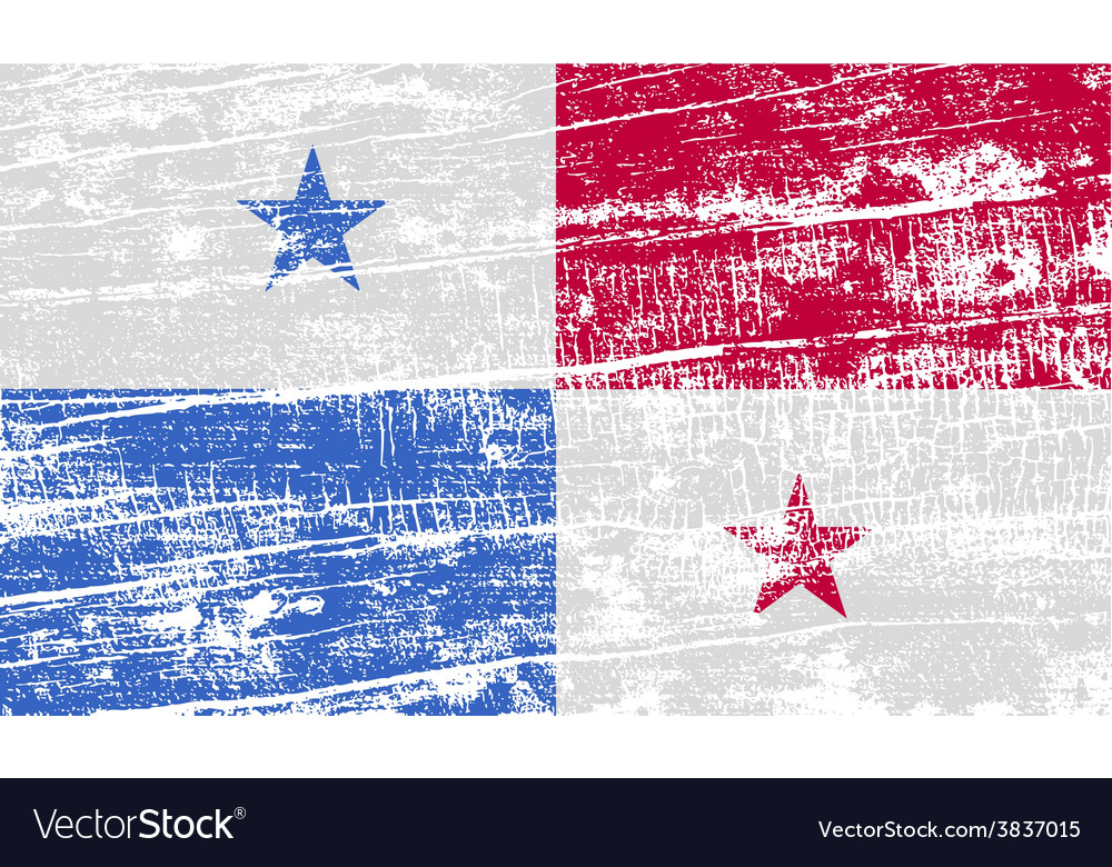 Flag of panama with old texture