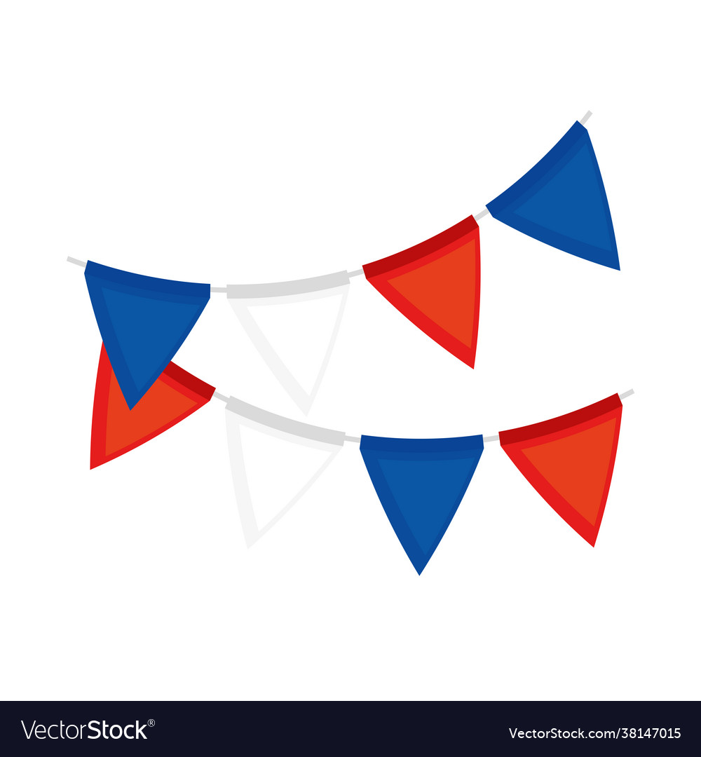 French banner pennant Royalty Free Vector Image