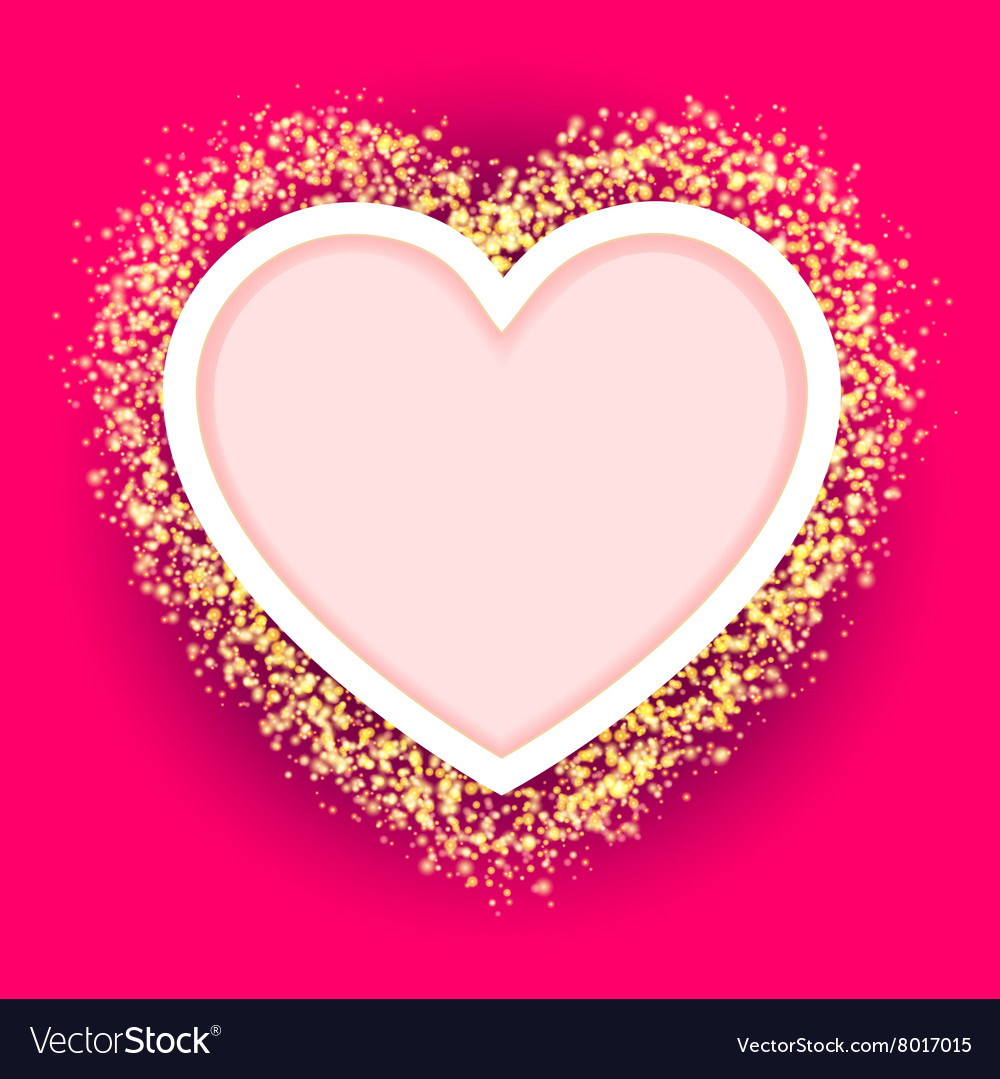 Glittering Pink Heart Frame