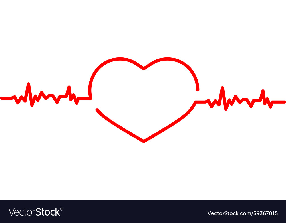 Heart pulse icon design template isolated Vector Image