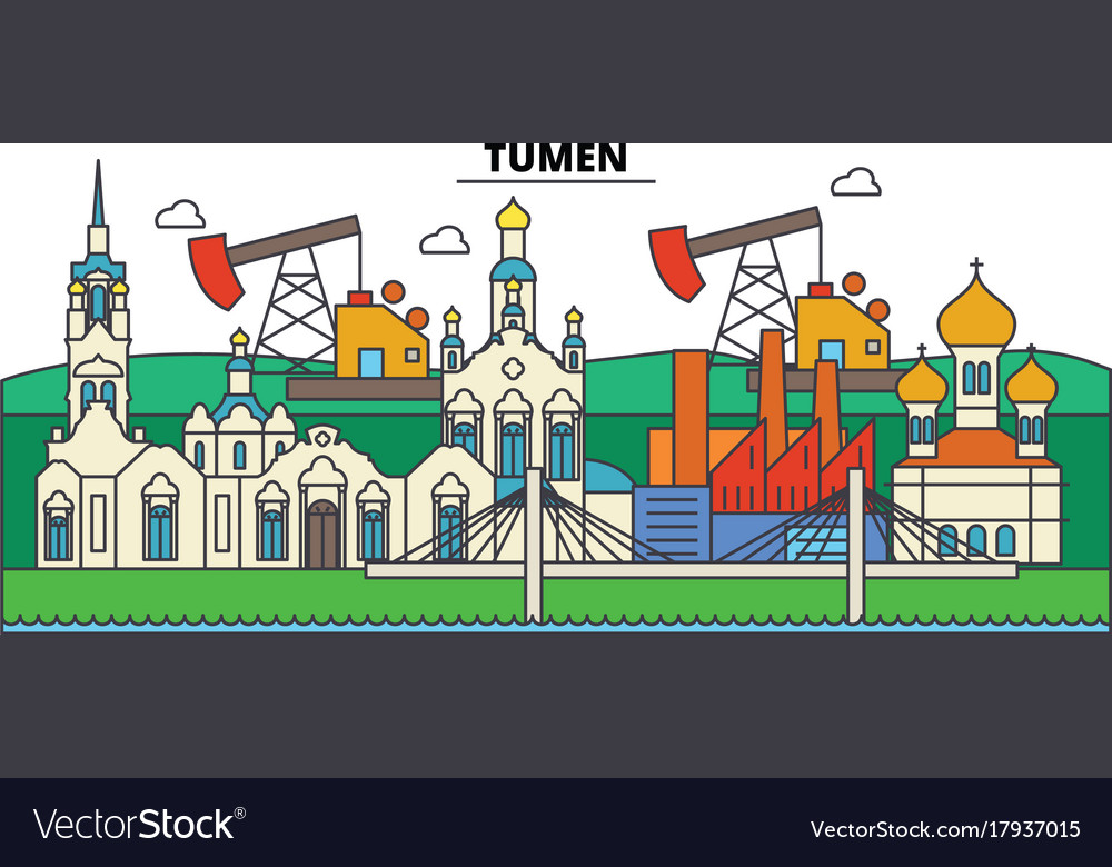 Russia tumen city skyline architecture