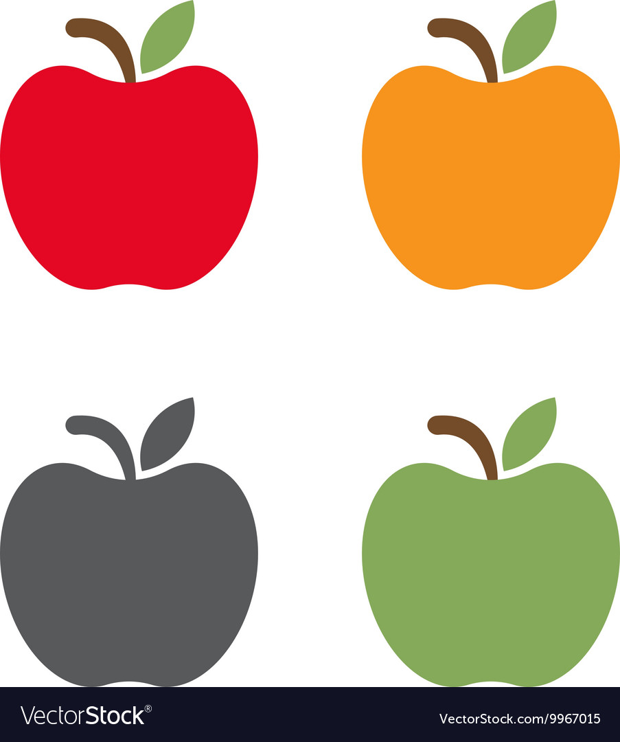 Set of different apples design