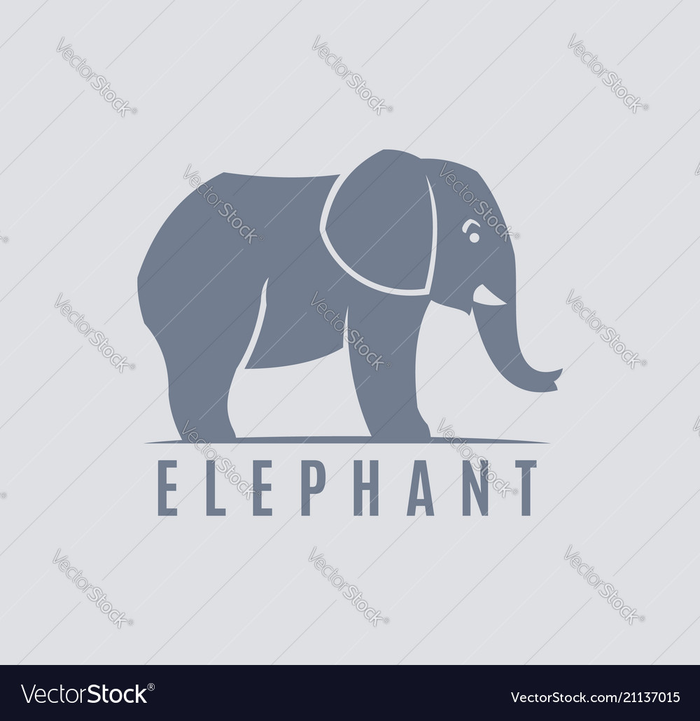 Stehende Elefantensilhouette