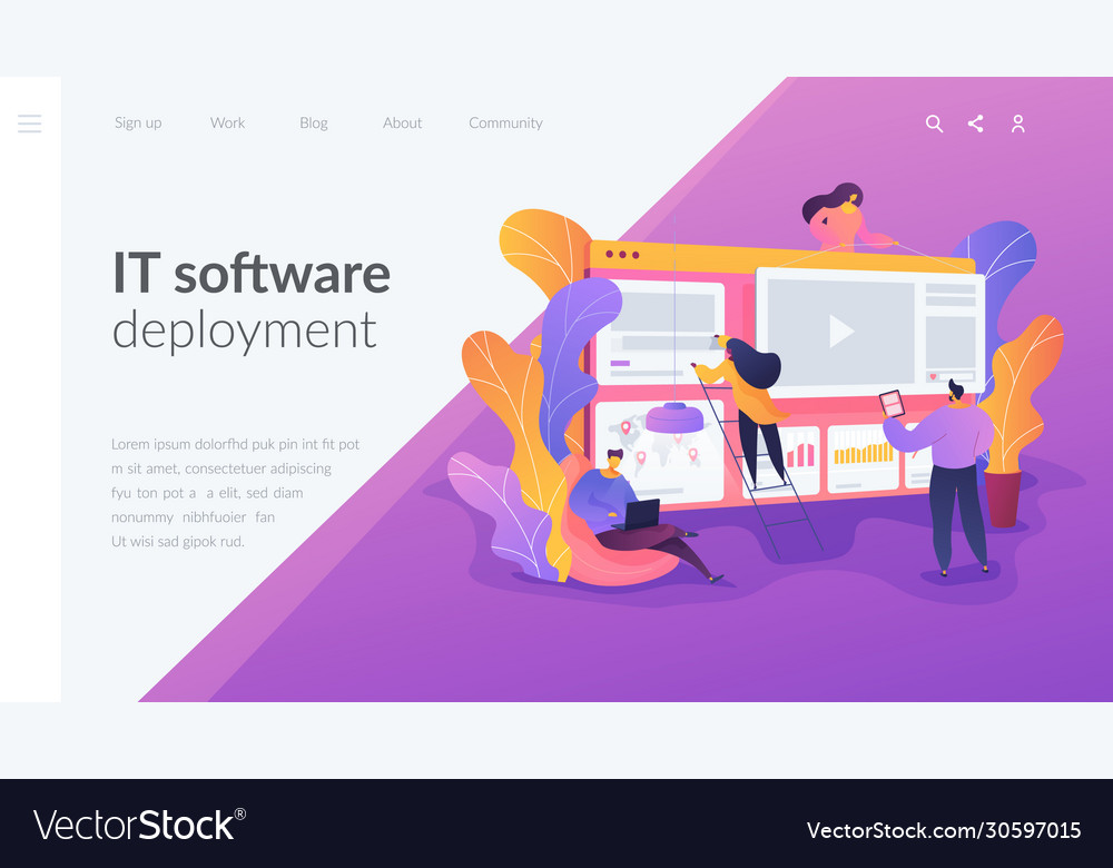 Web development landing page template