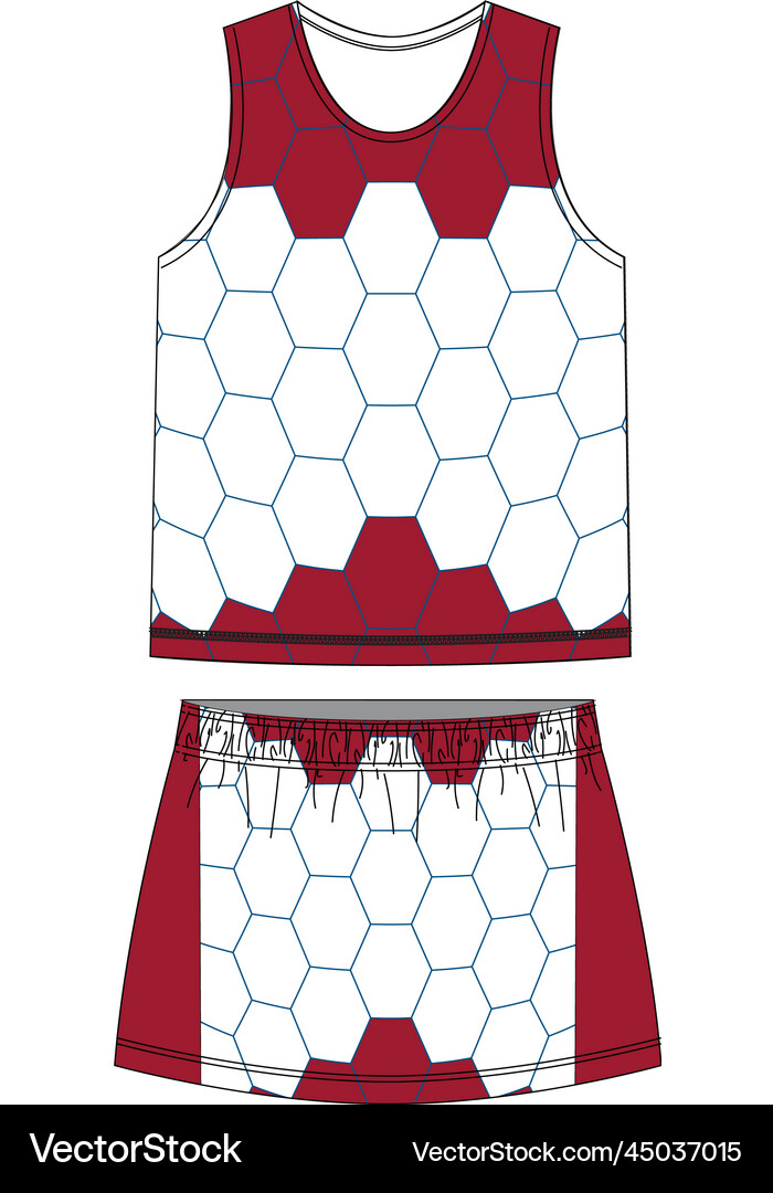 Women lacrosse jerseys mock ups Royalty Free Vector Image