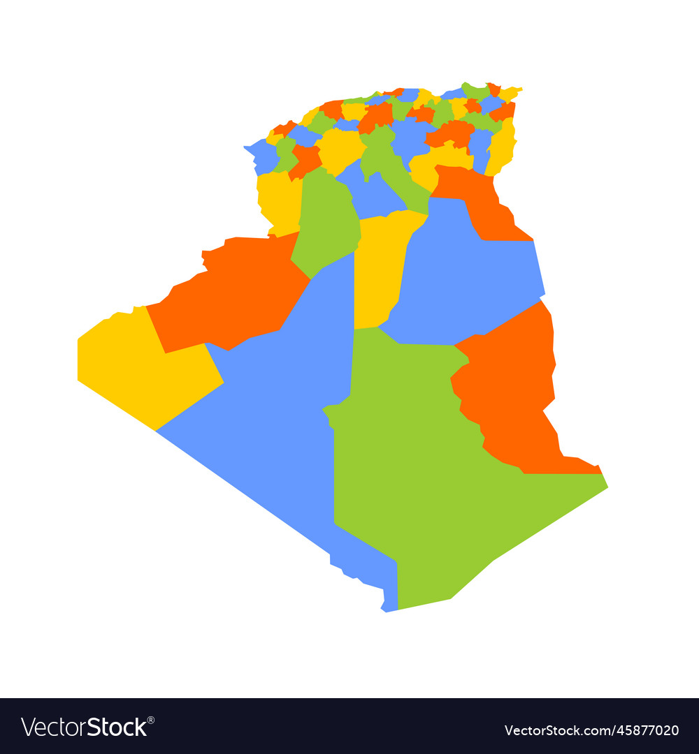 Algeria political map of administrative divisions