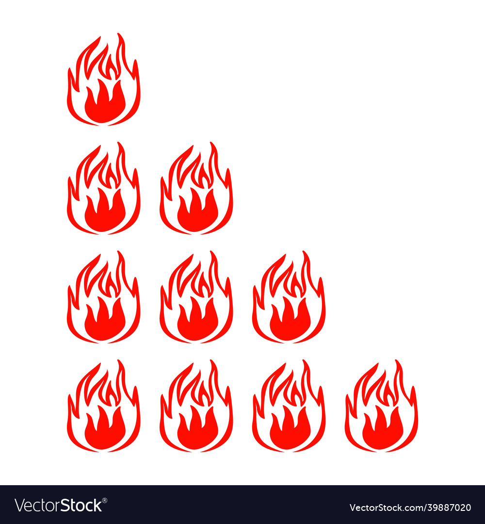 Fire indicator the degree of sharpness Vector Image Fire indicator the degree of sharpness