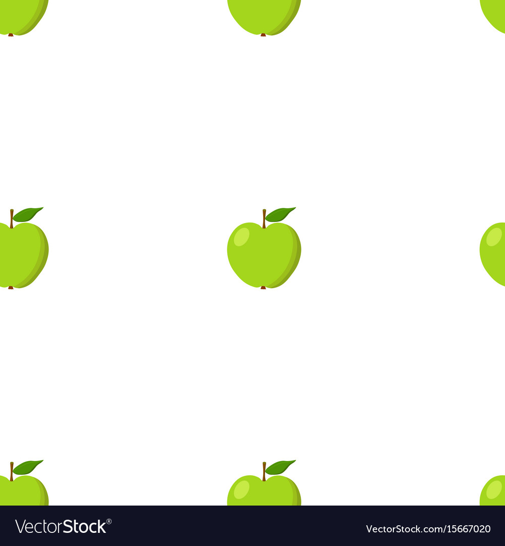 Green apples seamless background pattern