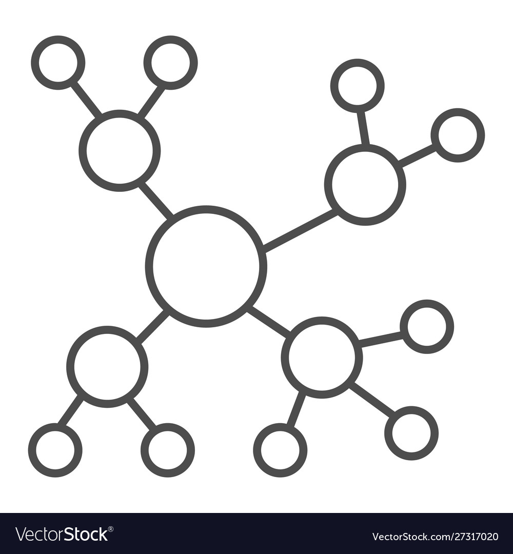 Network thin line icon internet connection Vector Image Network thin line icon internet connection