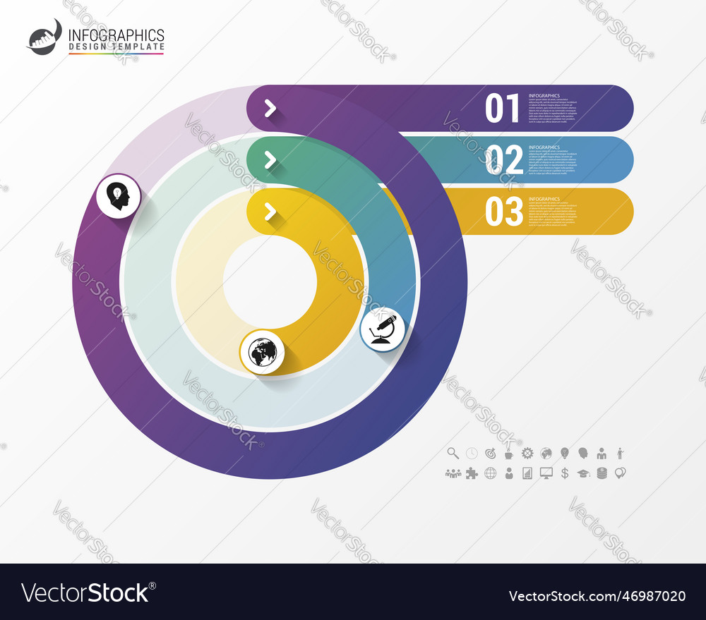 Pie chart circle graph modern infographics design Vector Image