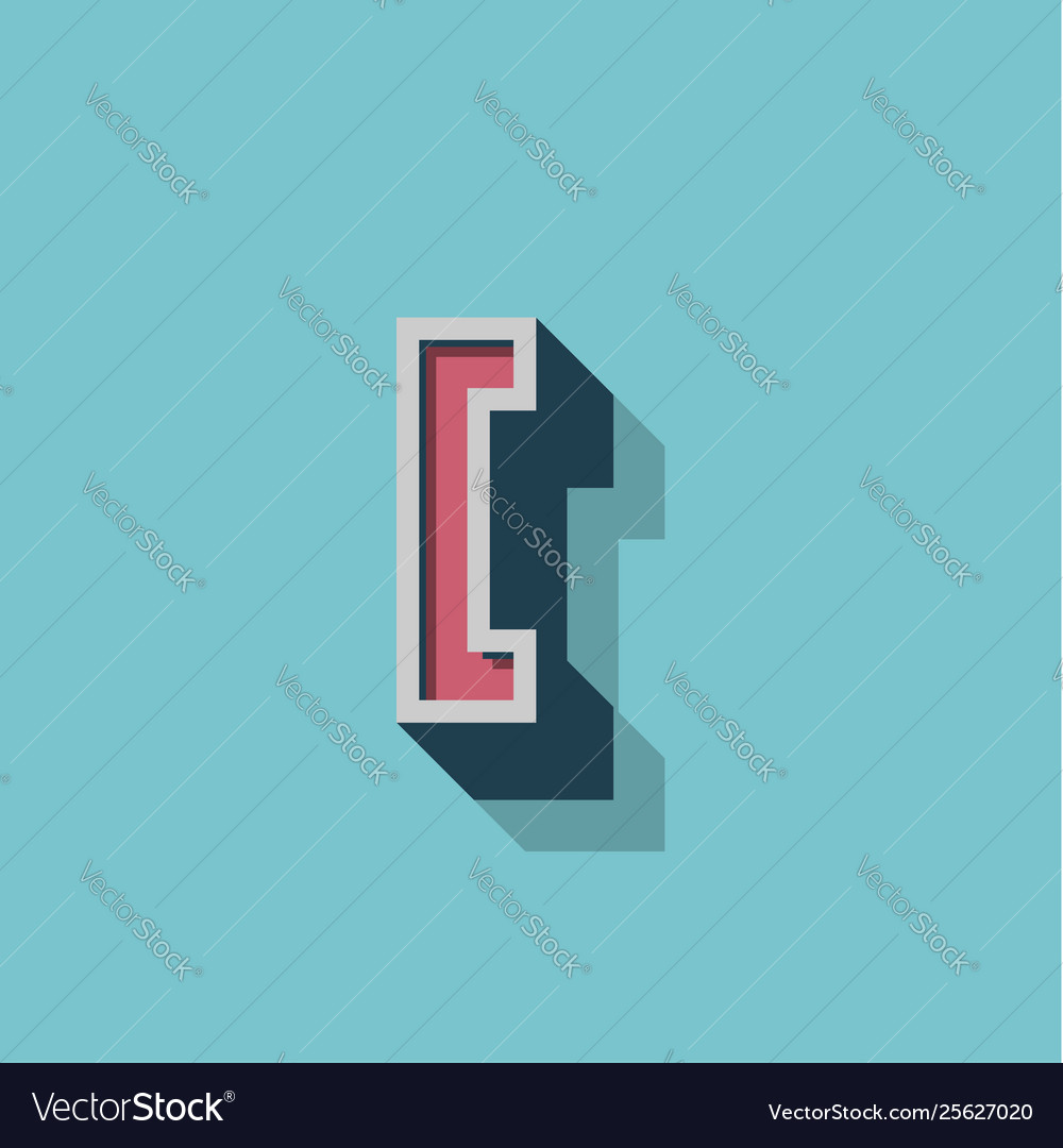 Retro 3d character from a fontset Vector Image Retro 3d character from a fontset