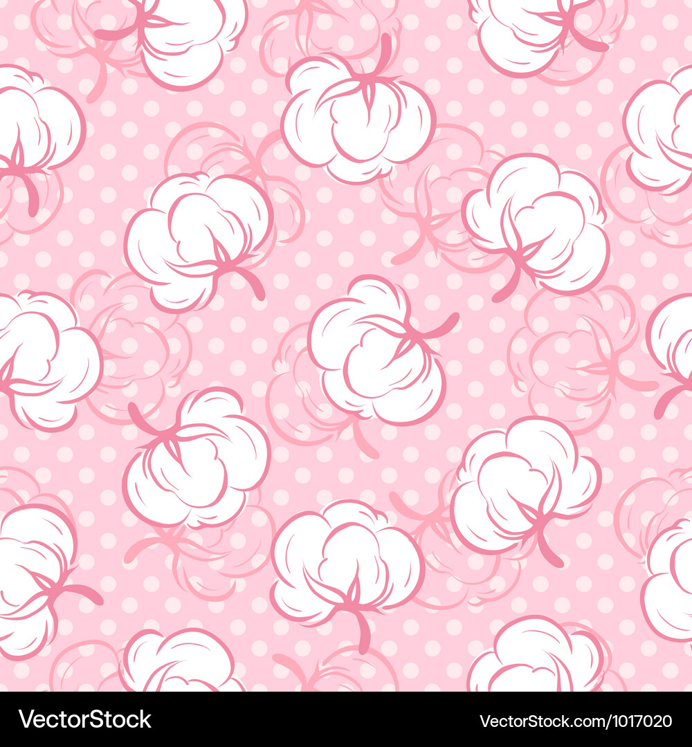 Seamless pattern with cotton buds Royalty Free Vector Image