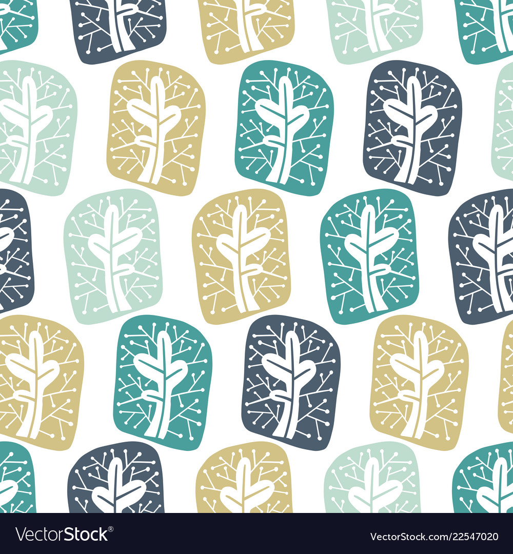 Seamless pattern with the image of abstract plants vector image Seamless pattern with the image of abstract plants
