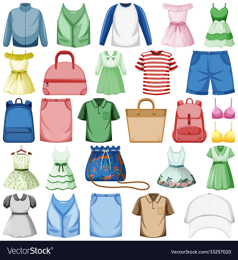 Set fashion outfits vector image Set fashion outfits