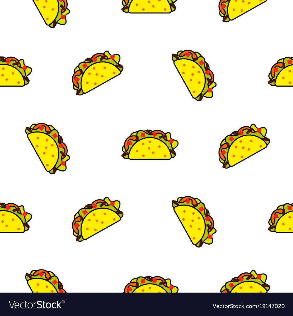 Taco mexican food seamless fbnyp royalty gfyaa vector image Taco mexican food seamless fbnyp royalty gfyaa vector image