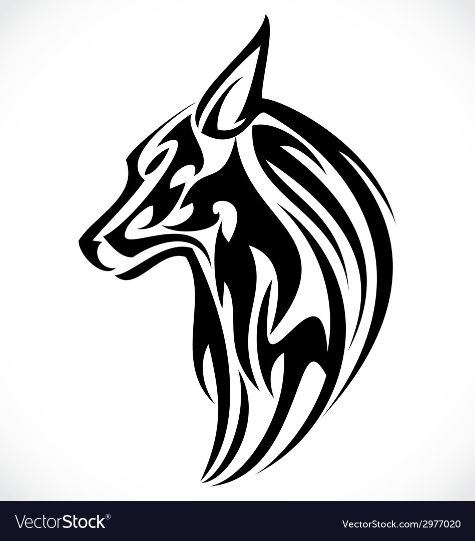 Wolf tattoo vector design suitable for stickers logos and others 14422688  Vector Art at Vecteezy