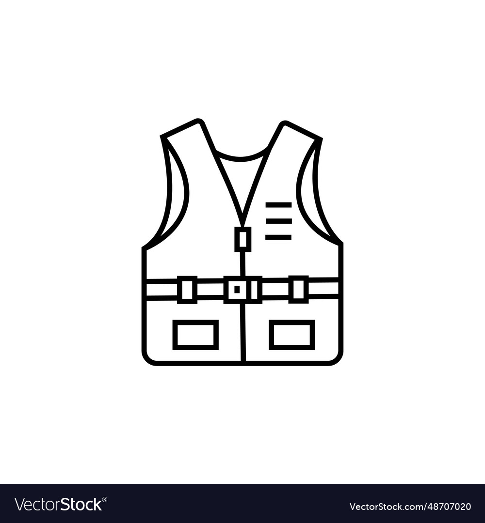 Working vest line icon simple design editable vector image Working vest line icon simple design editable