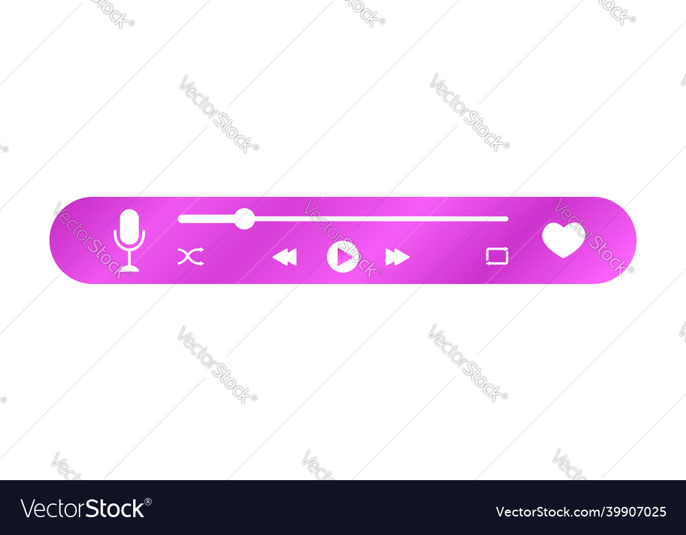 Audio player interface with microphone icon