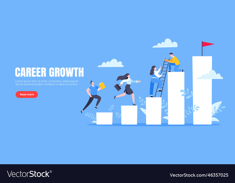 Business mentor helps to improve career Royalty Free Vector