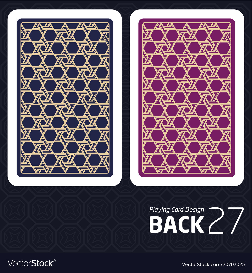 Card back abstract pattern background underside