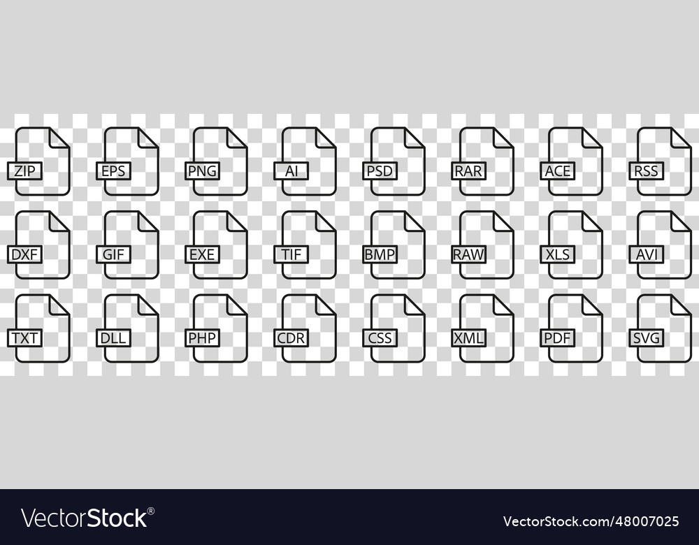 Dateityp Format Zeile vector image Dateityp Format Zeile