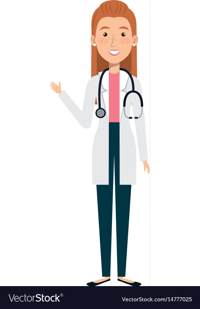 Female doctor with stethoscope avatar character Vector Image