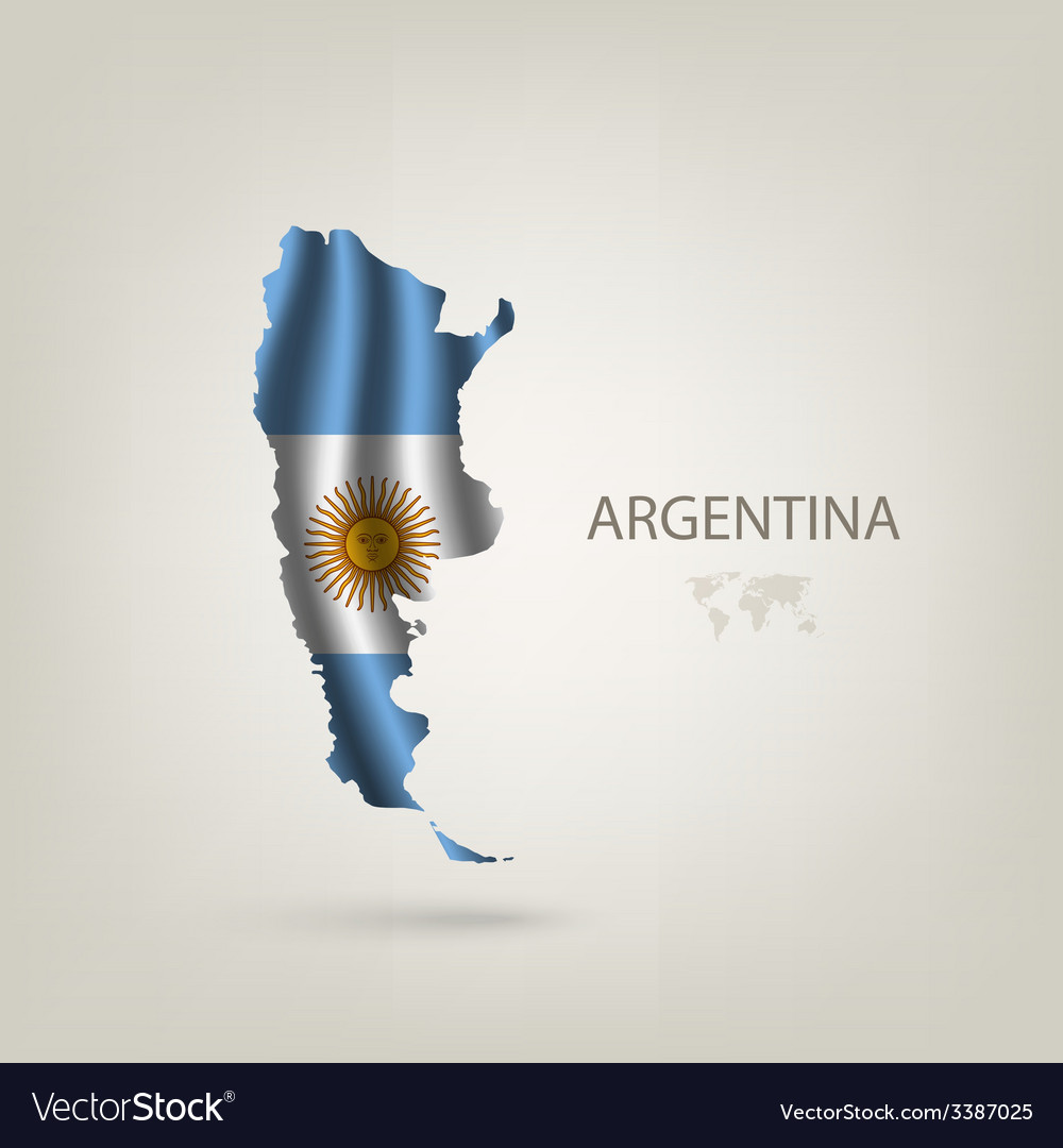 Flag argentina as a country Royalty Free Vector Image