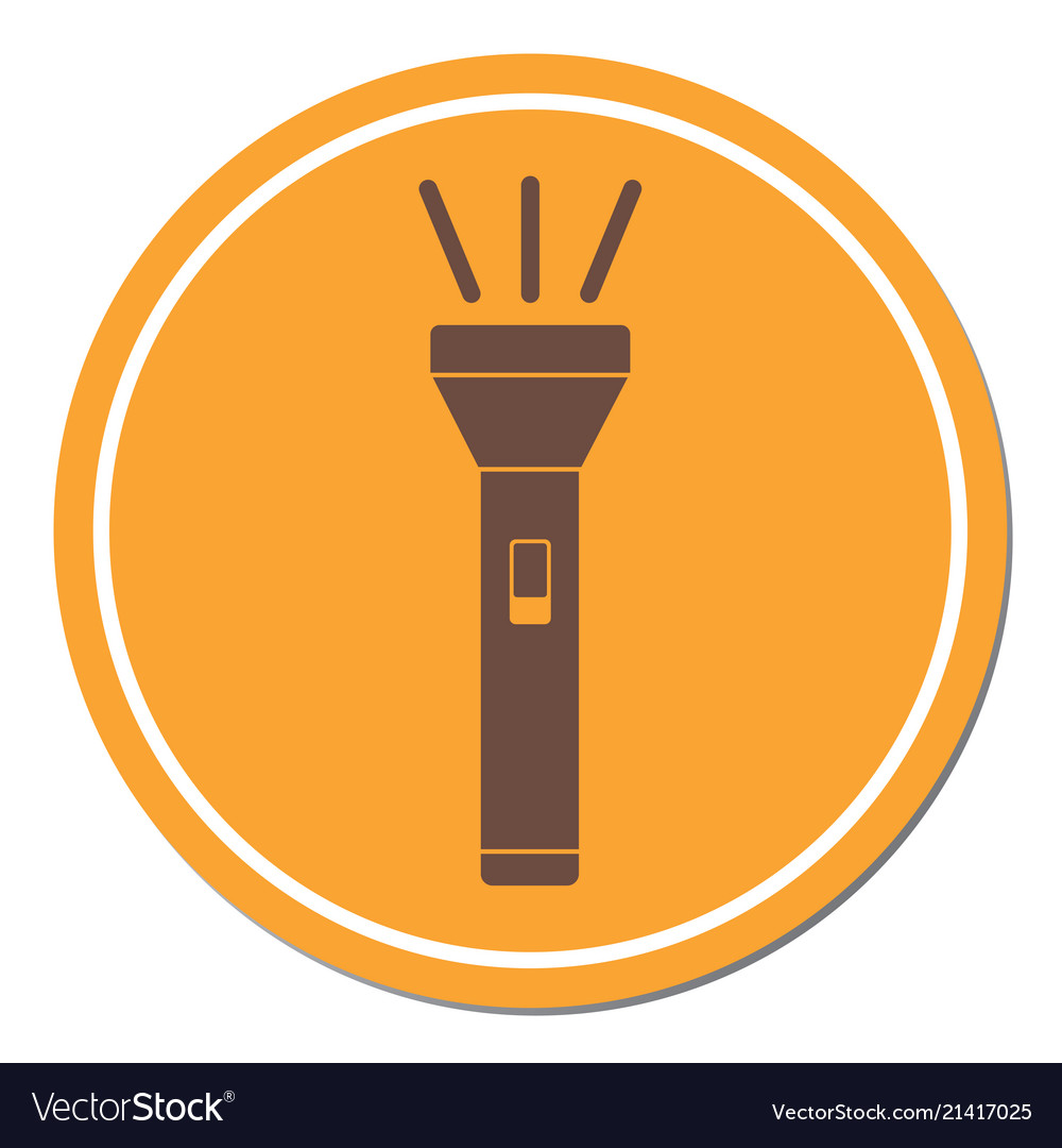 Flashlight icon portable torch