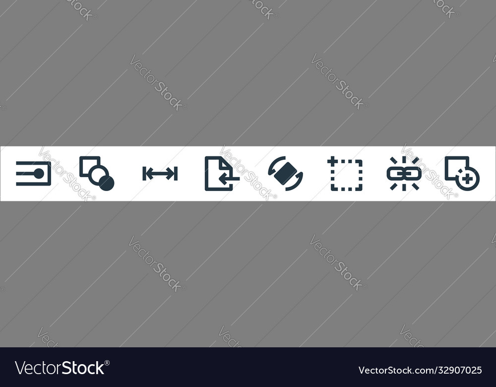 Graphic design line icons linear set quality Vector Image Graphic design line icons linear set quality
