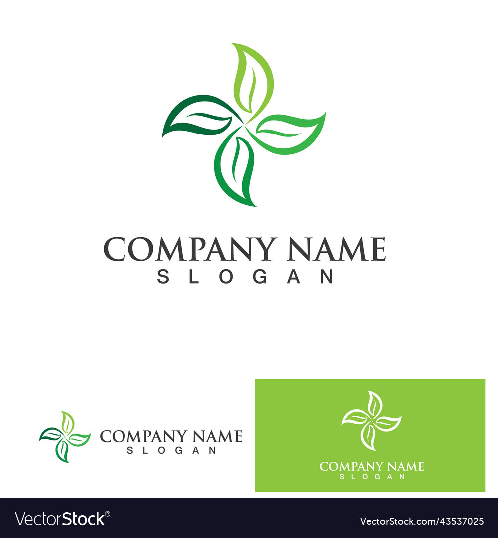 Green leaf ecology logo nature element Royalty Free Vector