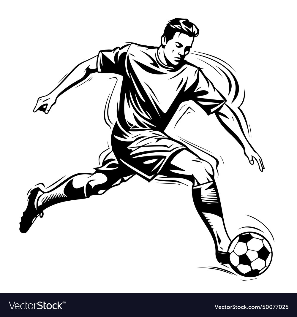 Hand sketch of soccer Royalty Free Vector Image