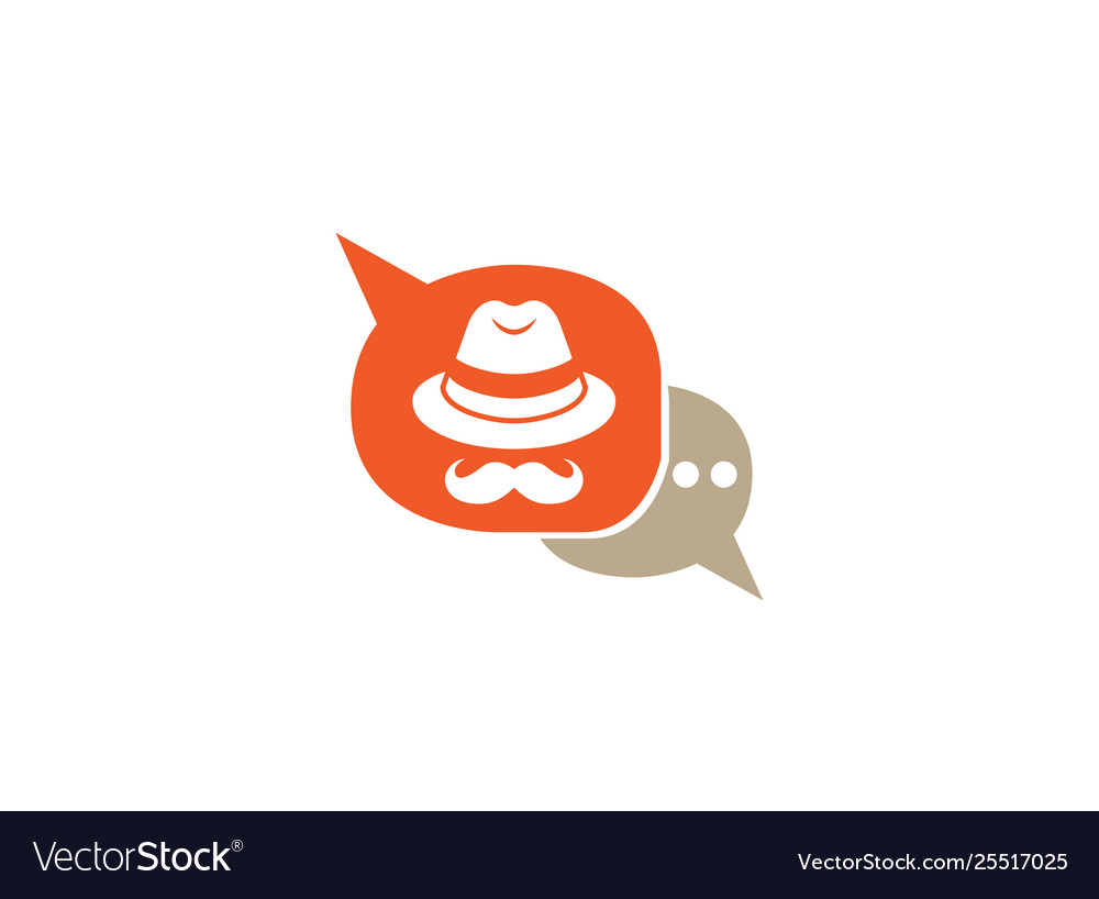 Inspector with hat and mustache for logo design