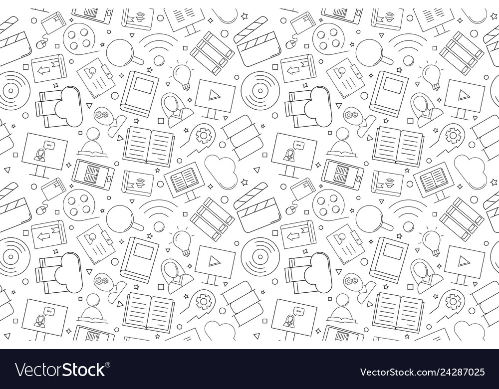 Library and online pattern Vector Image Library and online pattern