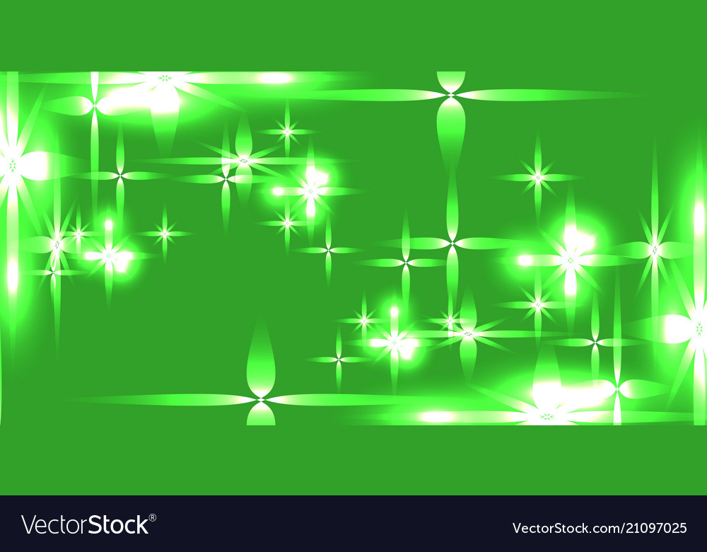 Light green shining background with stars Vector Image