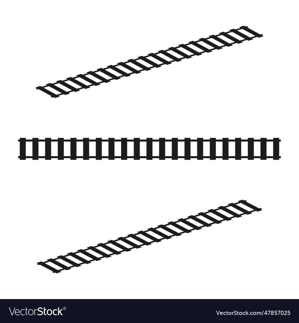 Railroad train track metro subway path Royalty Free Vector