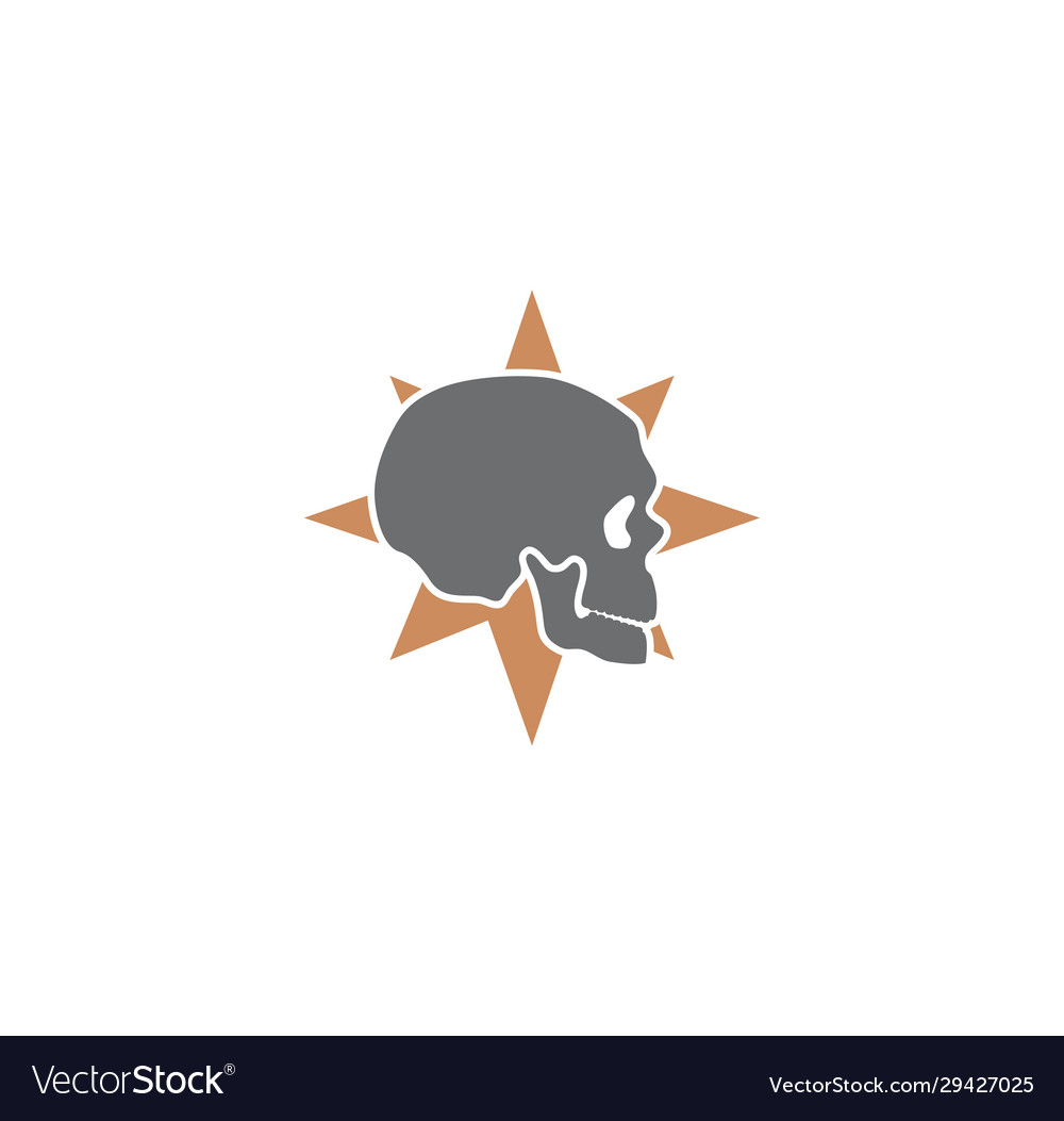 Skull icon on background for graphic and web Vector Image Skull icon on background for graphic and web