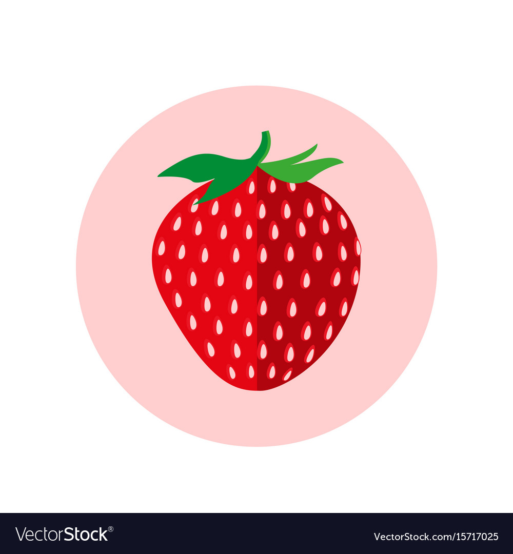 Strawberry fruit icon Royalty Free Vector Image
