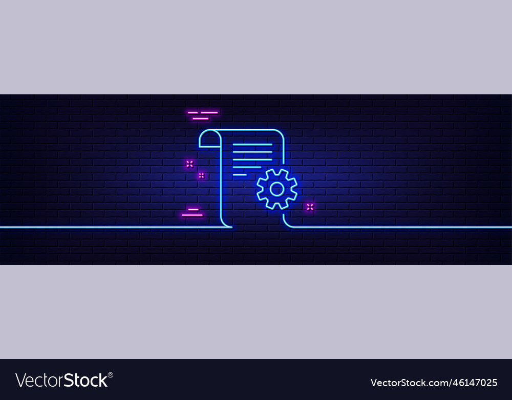 Technical documentation line icon instruction